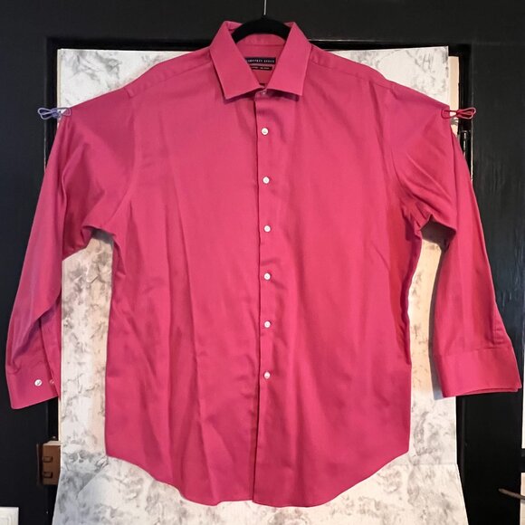 Mens Geoffrey Beene Sateen Button Up Shirt‎ 17-34/35 Fitted Pre-owned No… - Picture 1 of 6